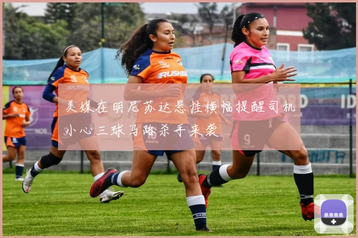 美媒在明尼苏达悬挂横幅提醒司机小心三球马路杀手来袭